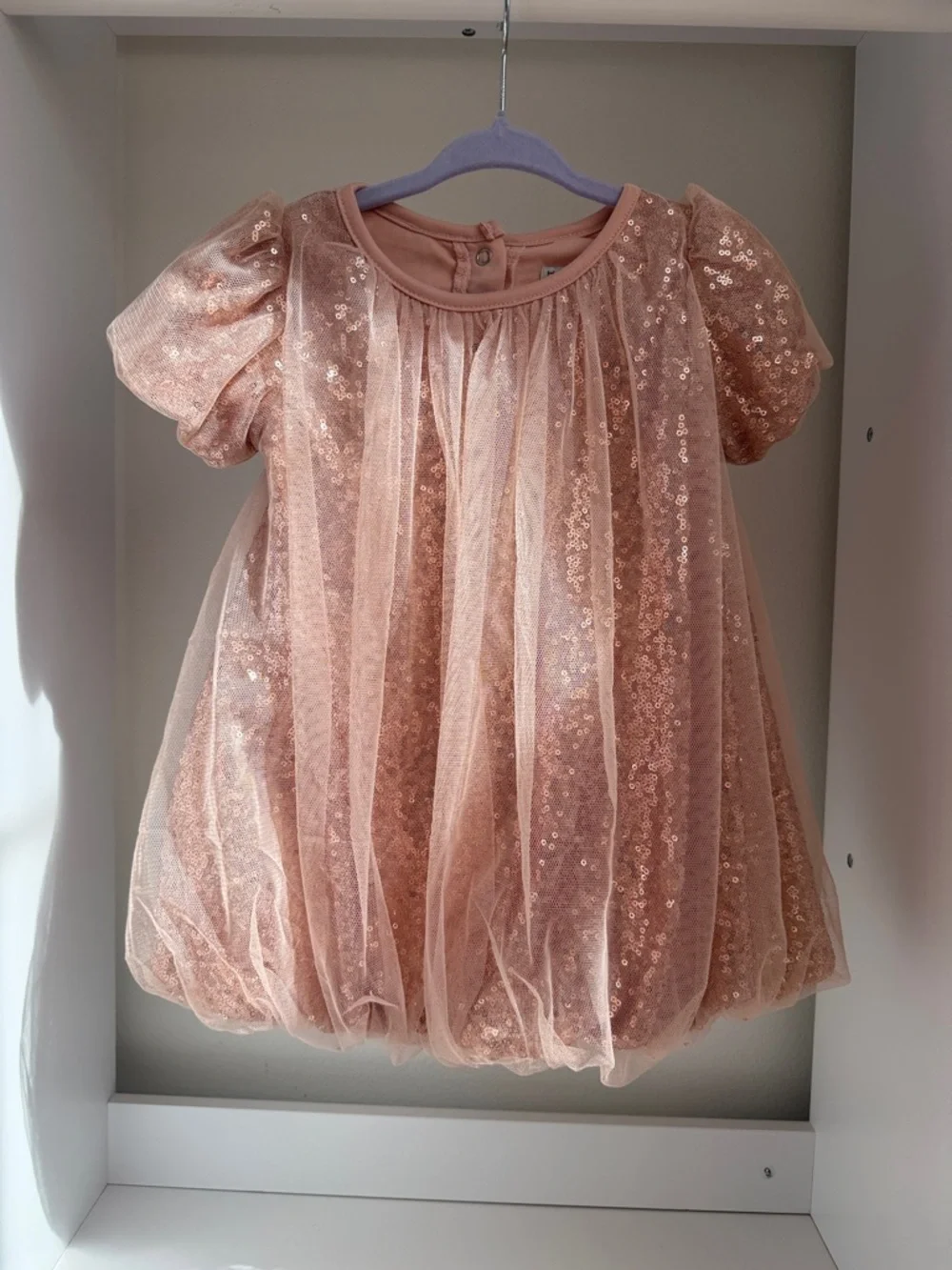 Sparkle Pink Sequin Tulle Kids Dress